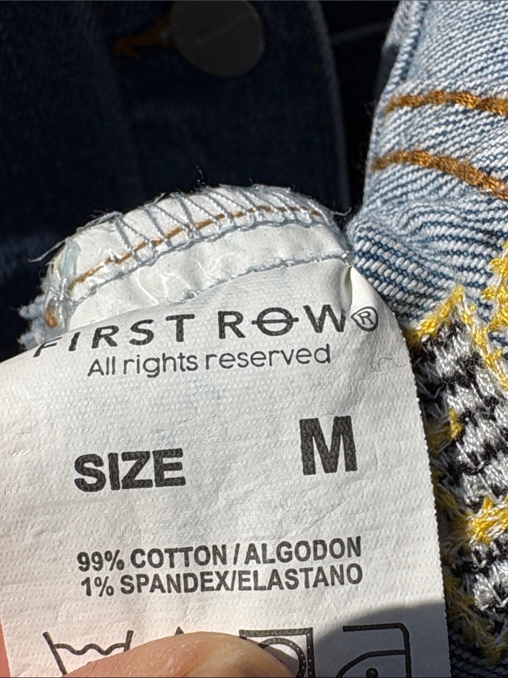 First Row medium positivity patch denim jacket!! - Picture 7 of 7